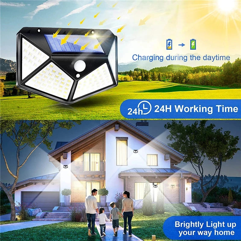 Aplique Led Solar Lampara Led Rectangula